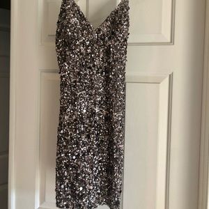 Cache Mini Bronze Sequin Dress